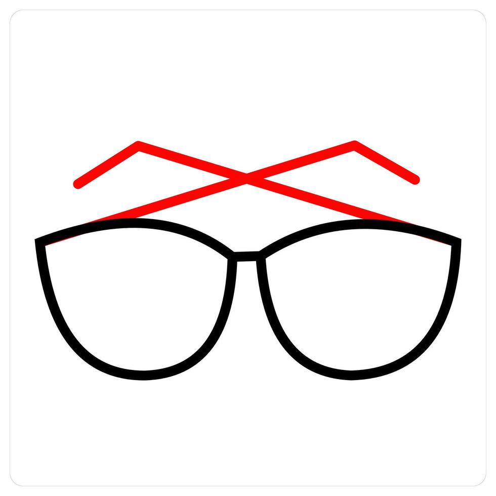 Spectacles and eye icon concept vector