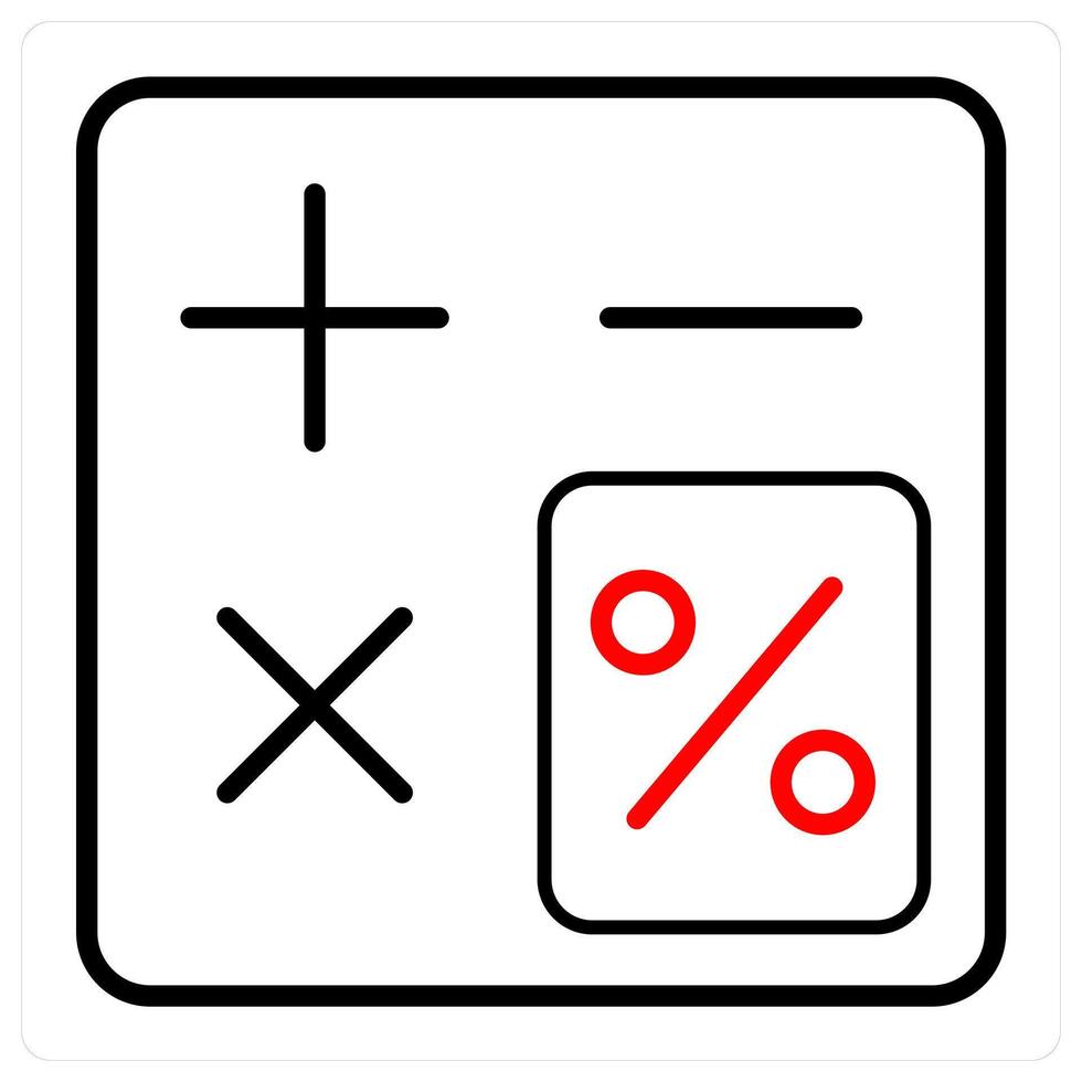 Calculator and math icon concept vector