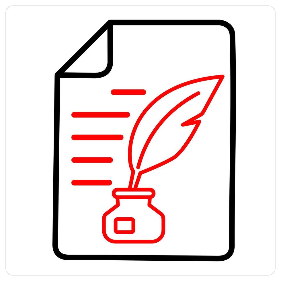 Authorship and ink icon concept vector