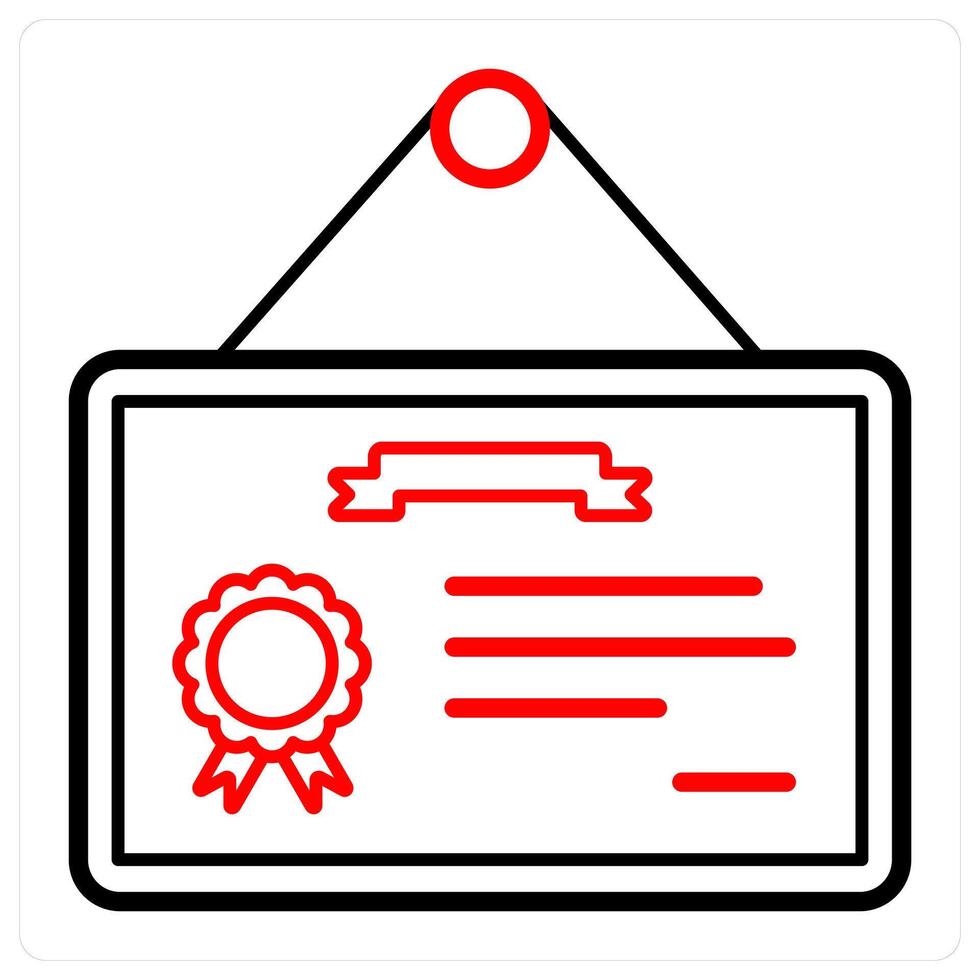 Certificate and certification icon concept vector