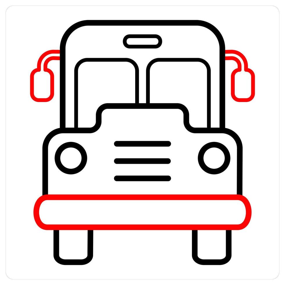 School Van and school bus icon concept vector