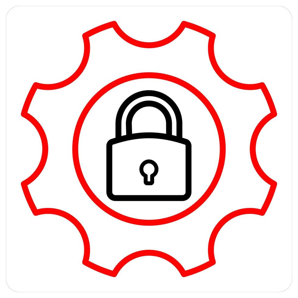 Security Setting and lock icon concept vector