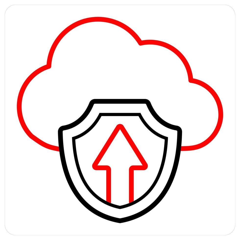 Cloud Security and file icon concept vector