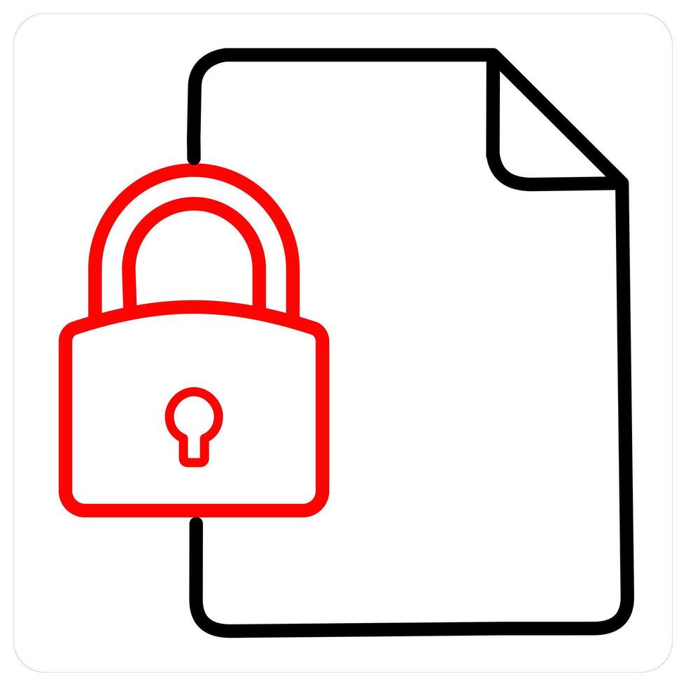 File Protection and file icon concept vector
