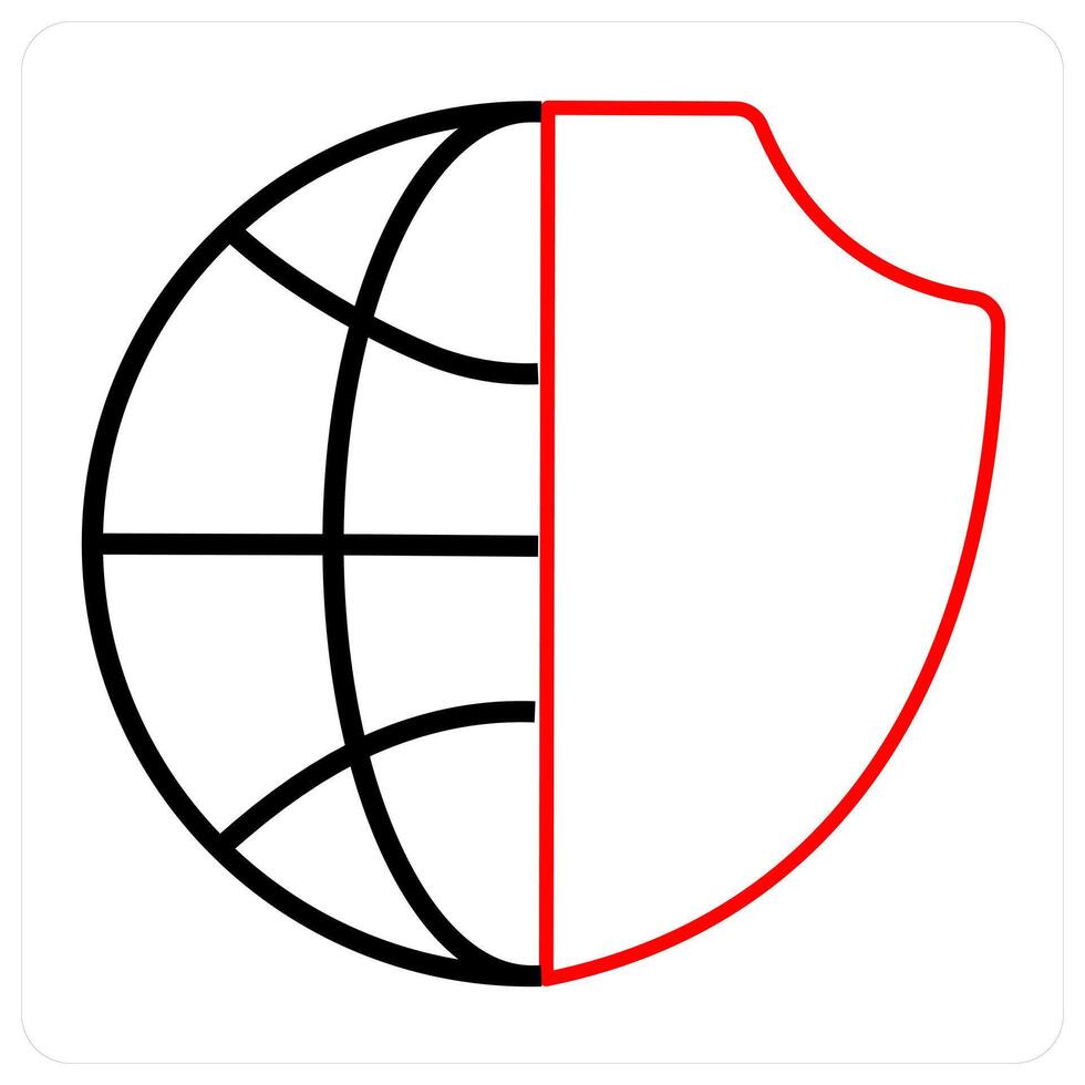 Global Security and internet icon concept vector