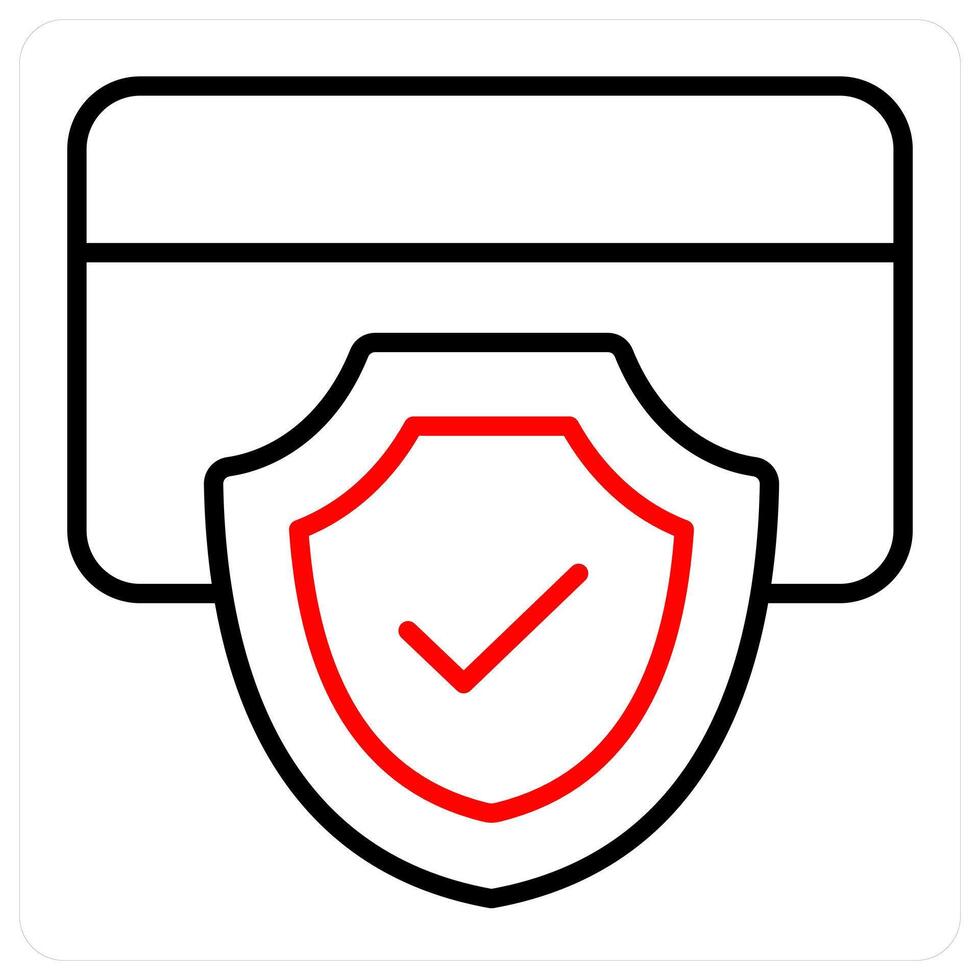 Card Security and credit card icon concept vector