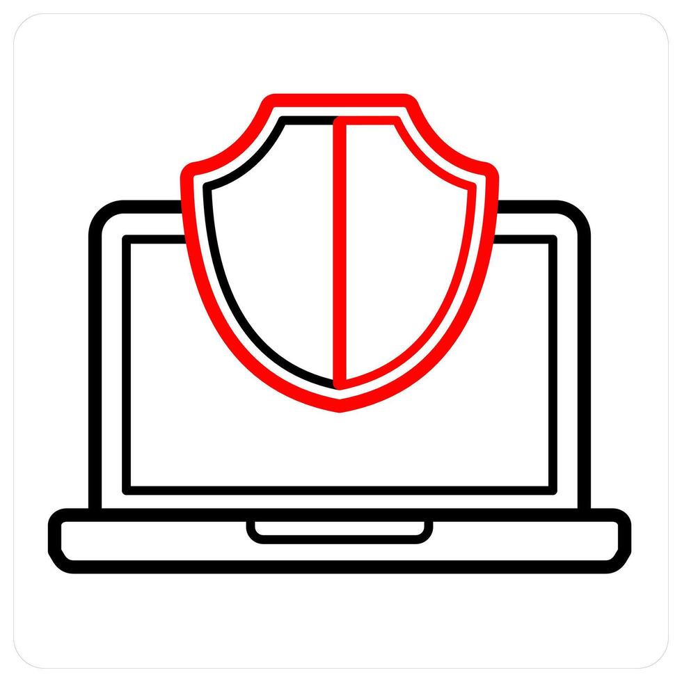 Laptop Security and data icon concept vector