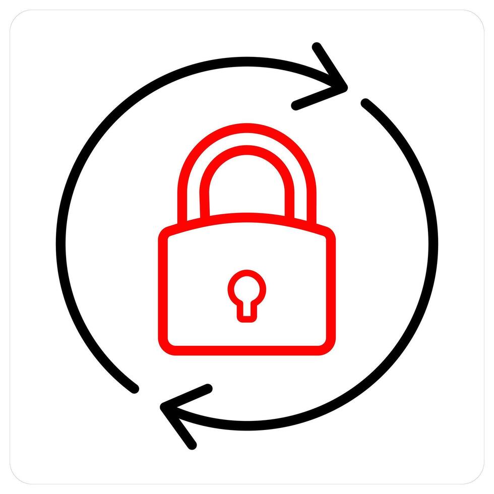 Update and lock icon concept vector
