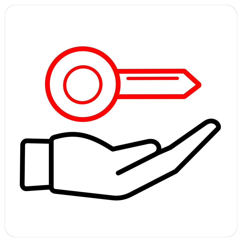 Access Key and keychain icon concept vector