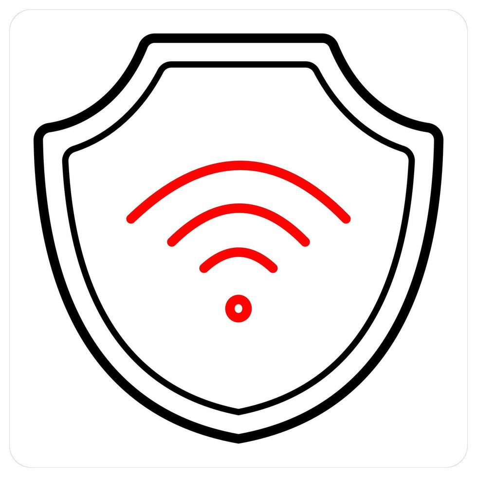 Secured Wifi and network icon concept vector