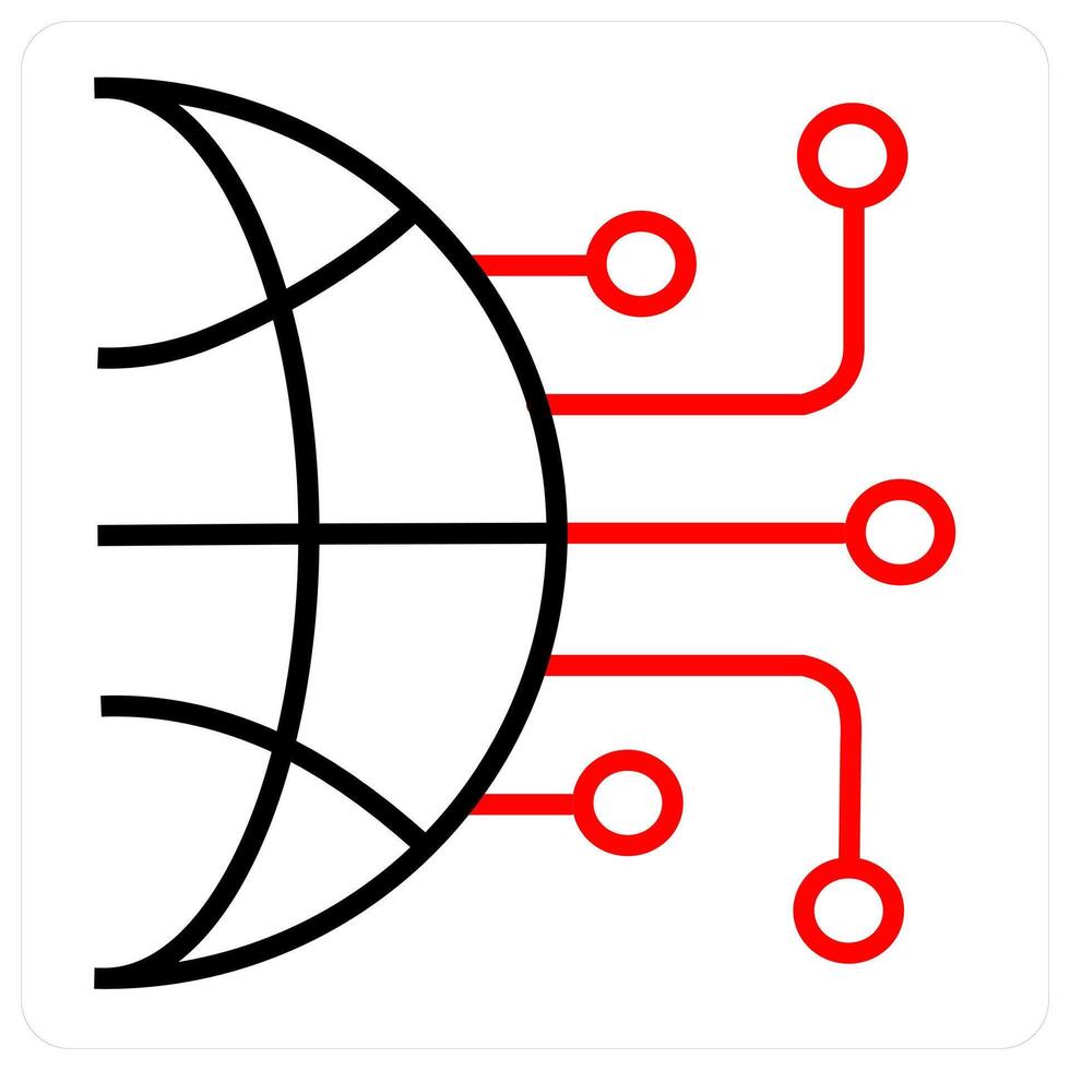Data Network and international network icon concept vector