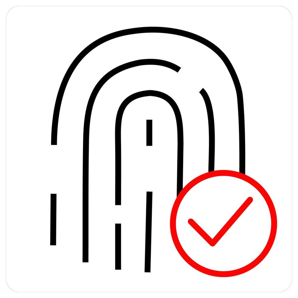Fingerprint Match and match icon concept vector
