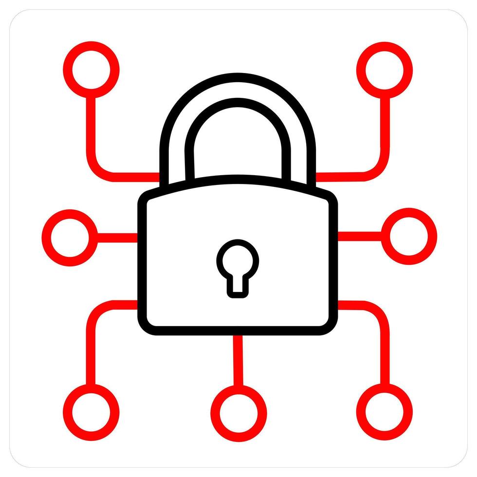 Data Lock and security icon concept vector
