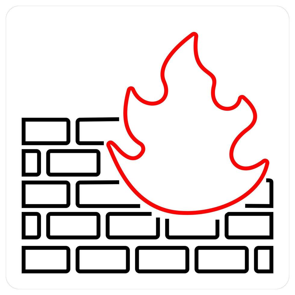 Firewall and secure icon concept vector