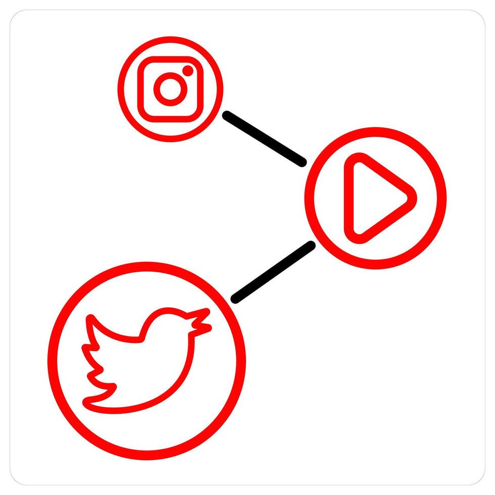 social media link icon concept vector