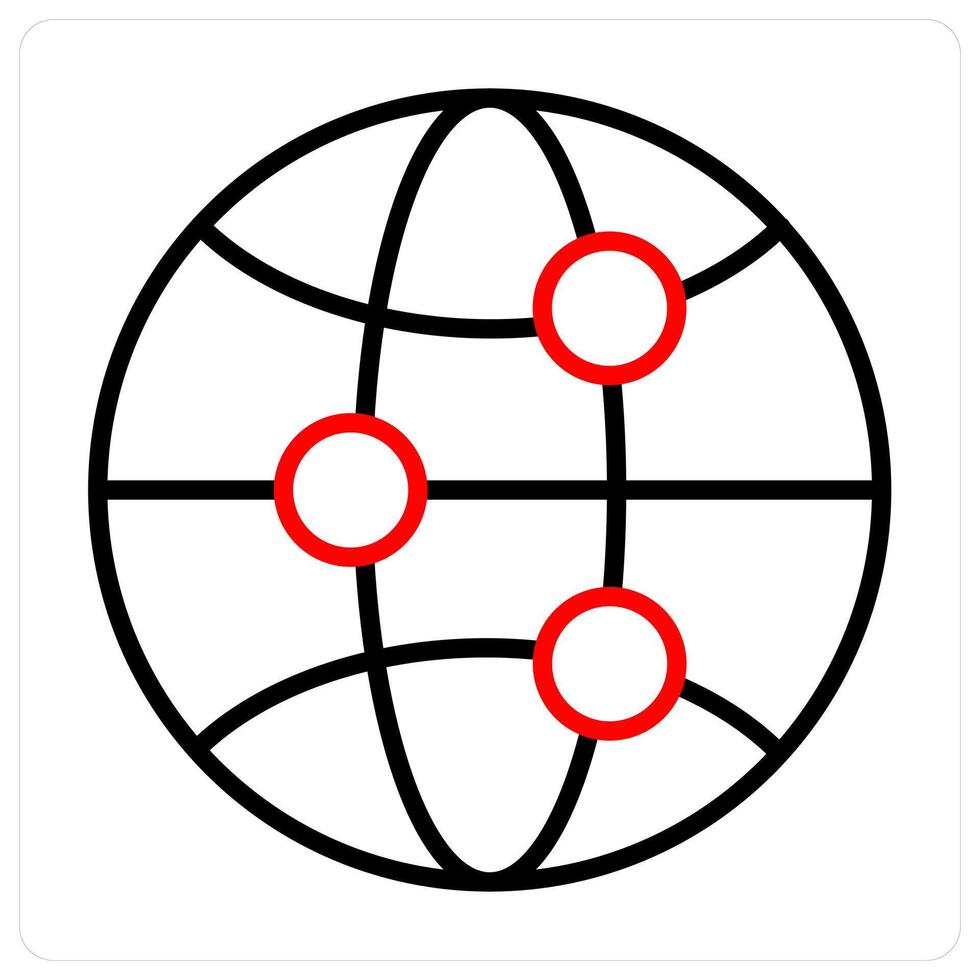 network connection and link icon concept vector
