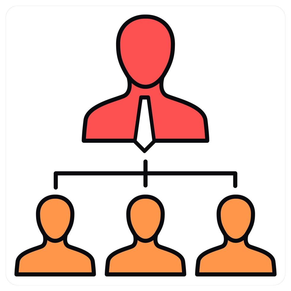 Business Hierarchy and team icon concept vector