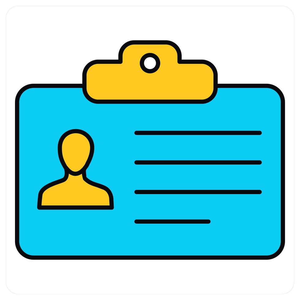 Id Card and proof icon concept vector