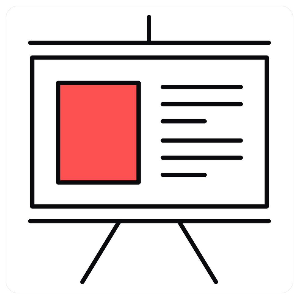 Presentation Board and report icon concept vector