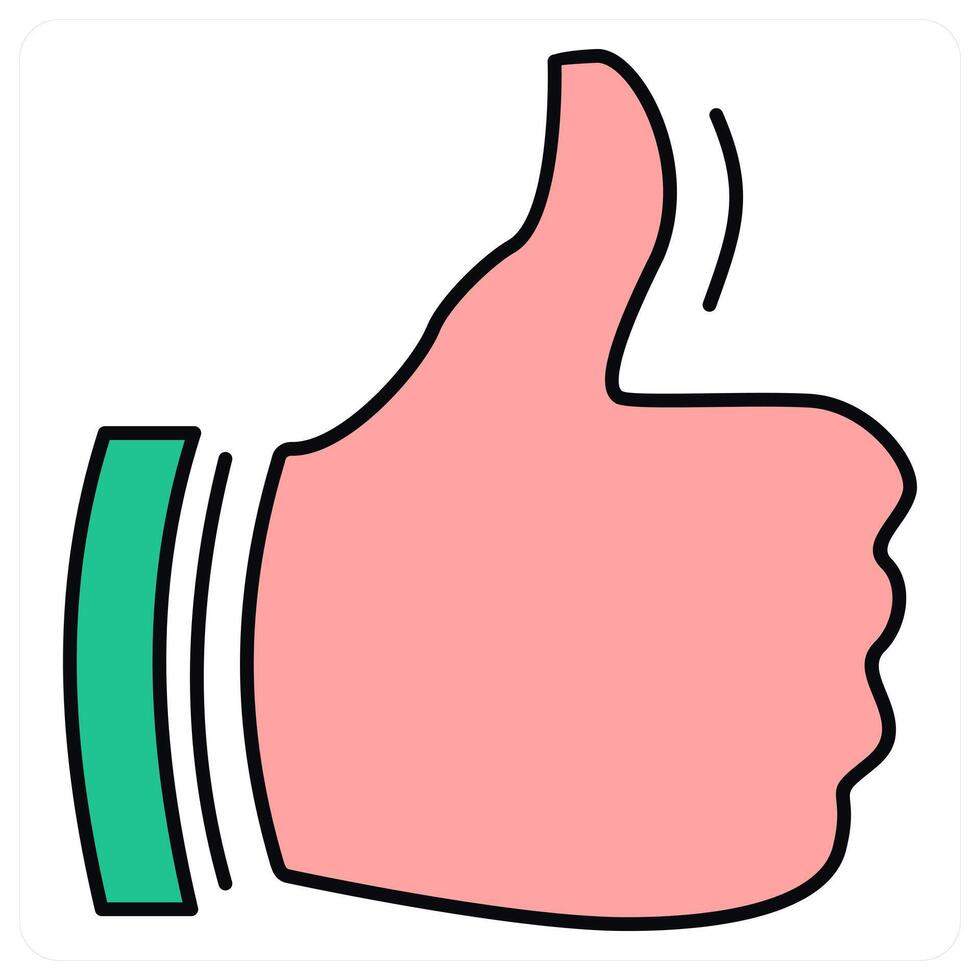 Thumbs Up and approve icon concept vector
