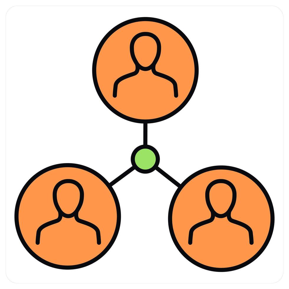 Business Organization and team icon concept vector