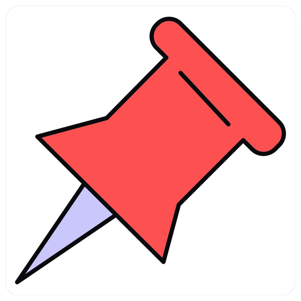 Push Pin and notice board icon concept vector