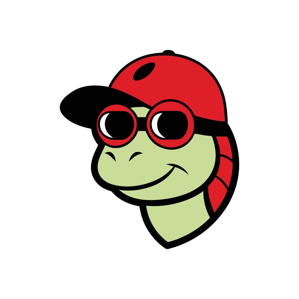 Adorable Monkey Head with Sunglasses - Playful Cartoon Illustration vector
