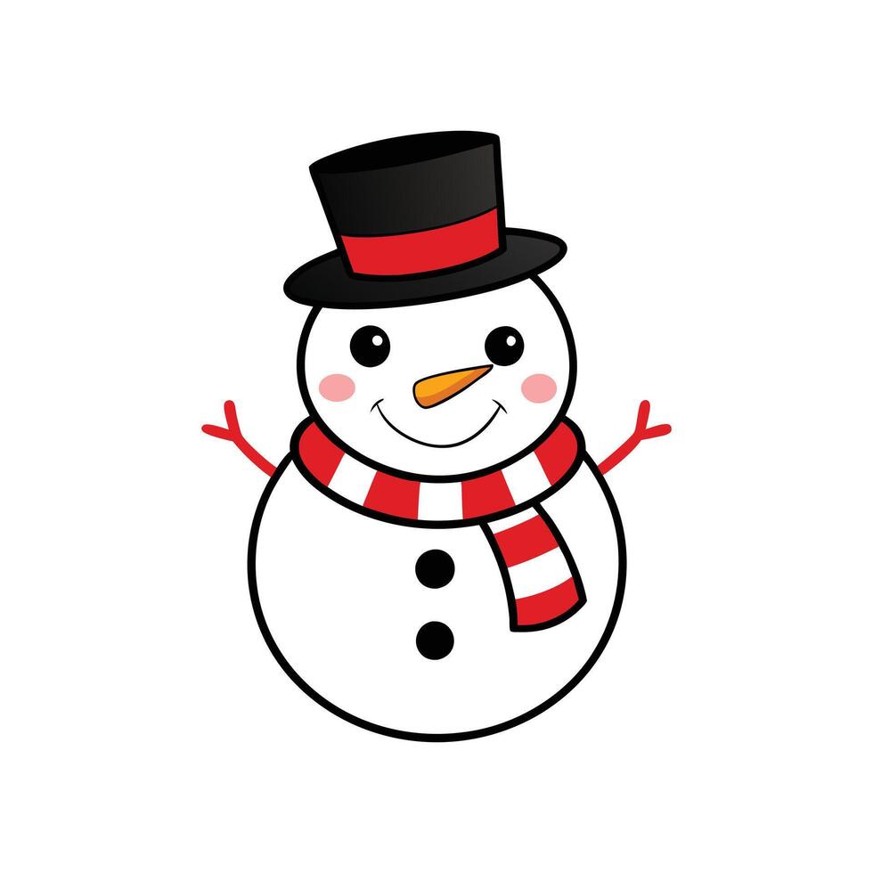 Christmas Santa Clipart - Adorable Holiday Illustration on White Background vector