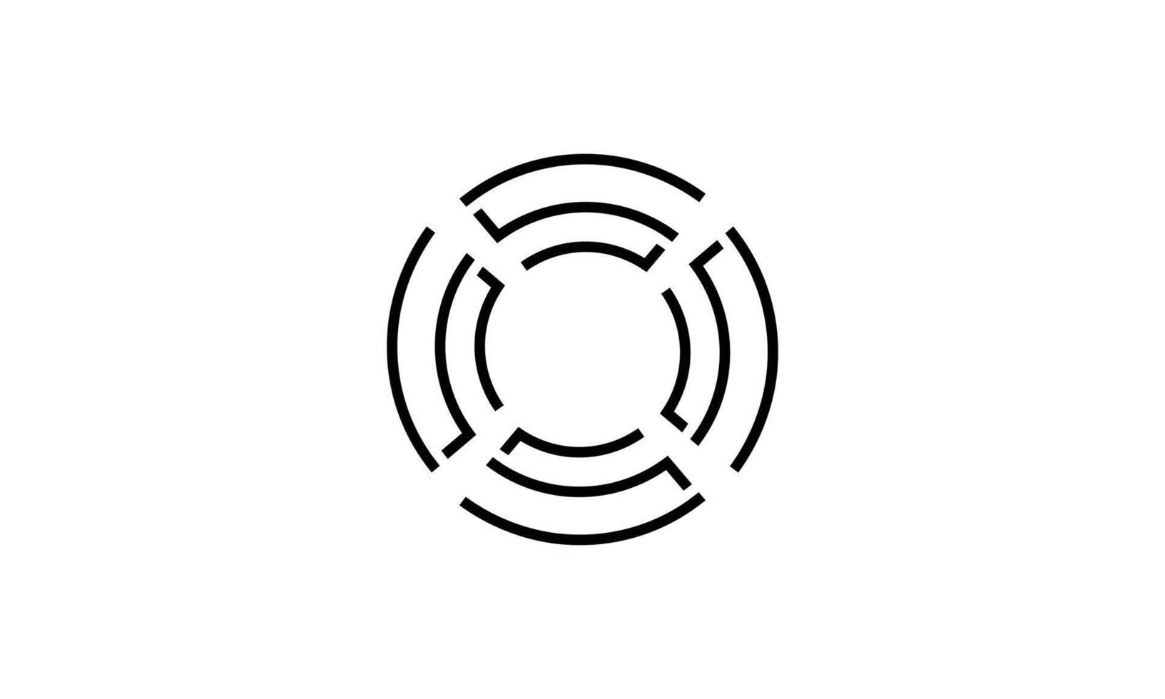 Letter S Creates a Modern Technology Circle, Minimalist Logo Design Icon vector