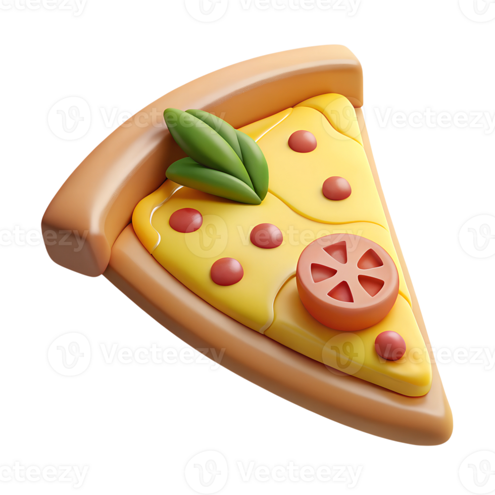 3D Slice of pizza png