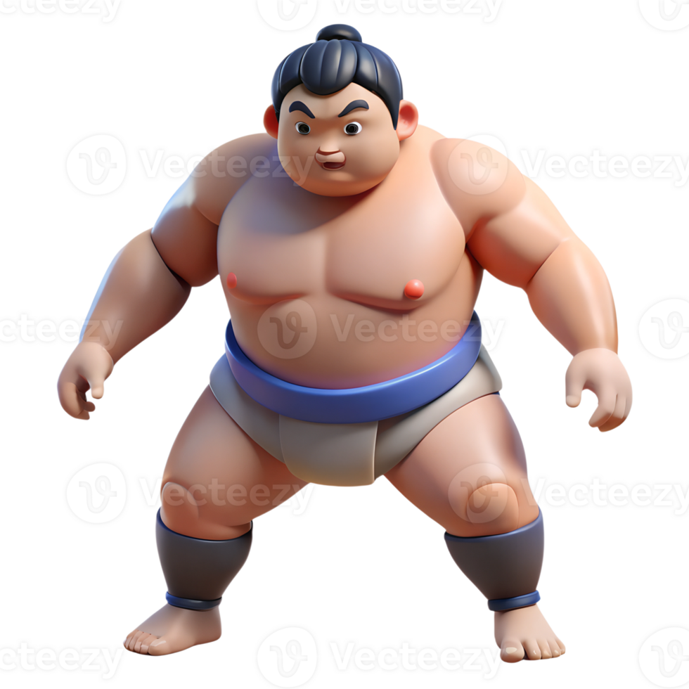 Sumo wrestler in action png