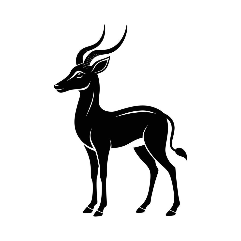 Deer Illustration - Black and White Drawing for Wildlife and Nature Art Projects vector
