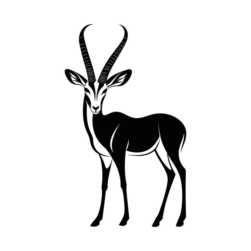 Deer Drawing in Black and White - Illustration for Nature and Wildlife Artwork vector