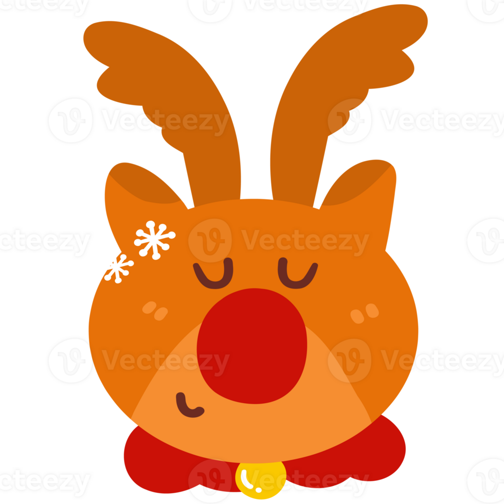 Christmas Cute Reindeer Illustration png