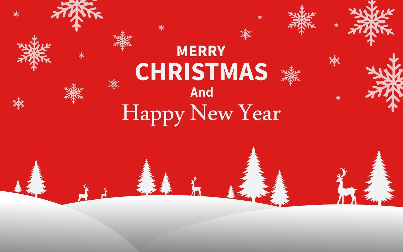 Merry Christmas and happy new year banner. vector