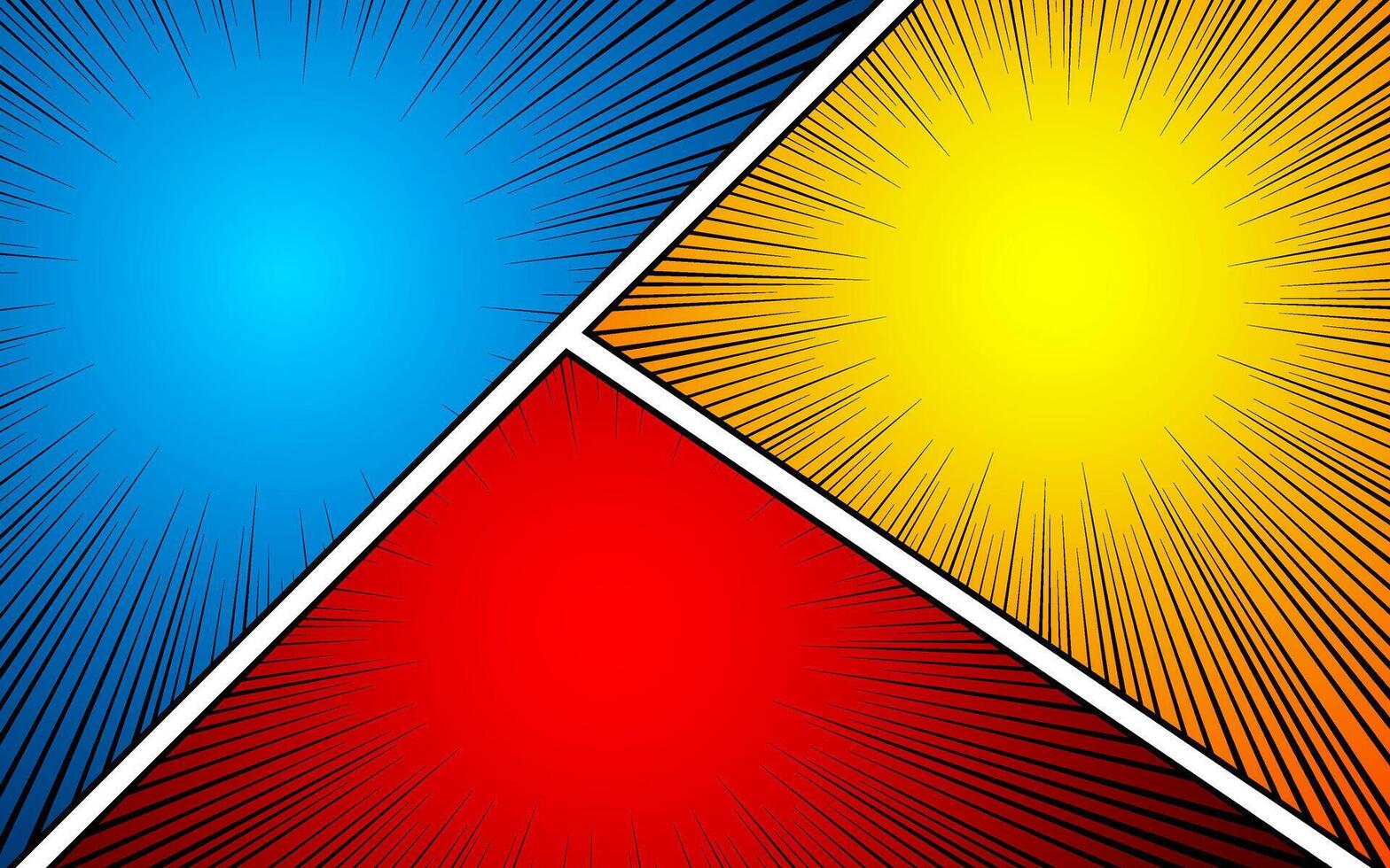 modern comic page frame background design template vector