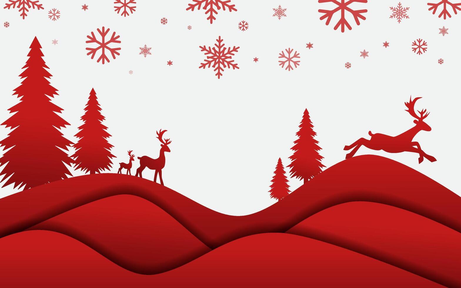 Merry Christmas and happy new year greeting card vector