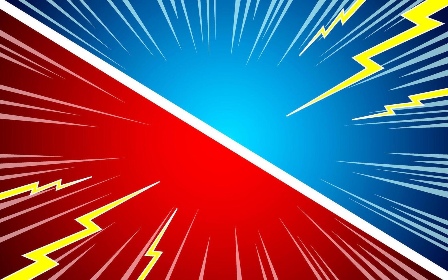 versus comic style backgrounds with lightning and halftone effects. vector