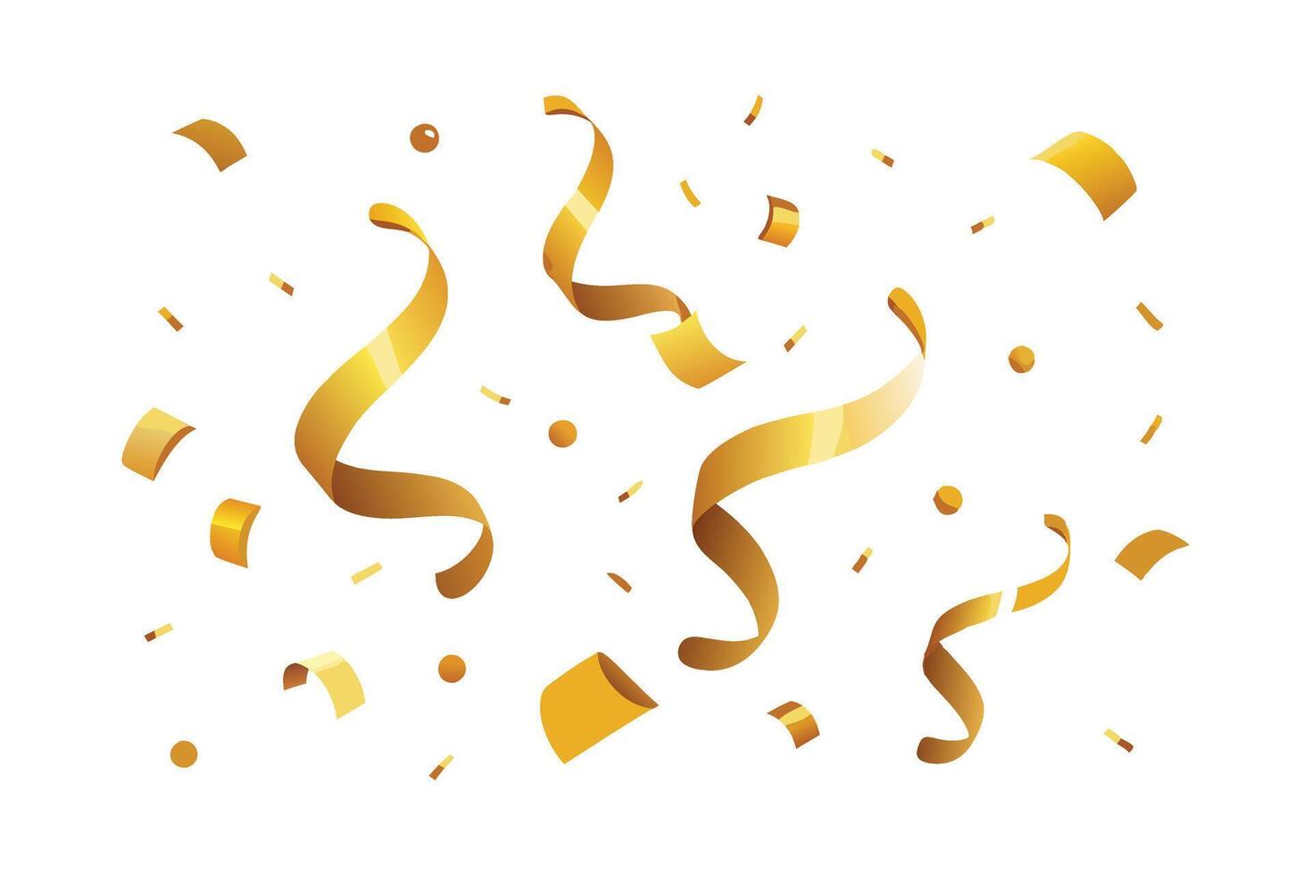 Elegant Gold Confetti and Glittering Foil for Stylish Festive Celebration and Holiday Decoration vector