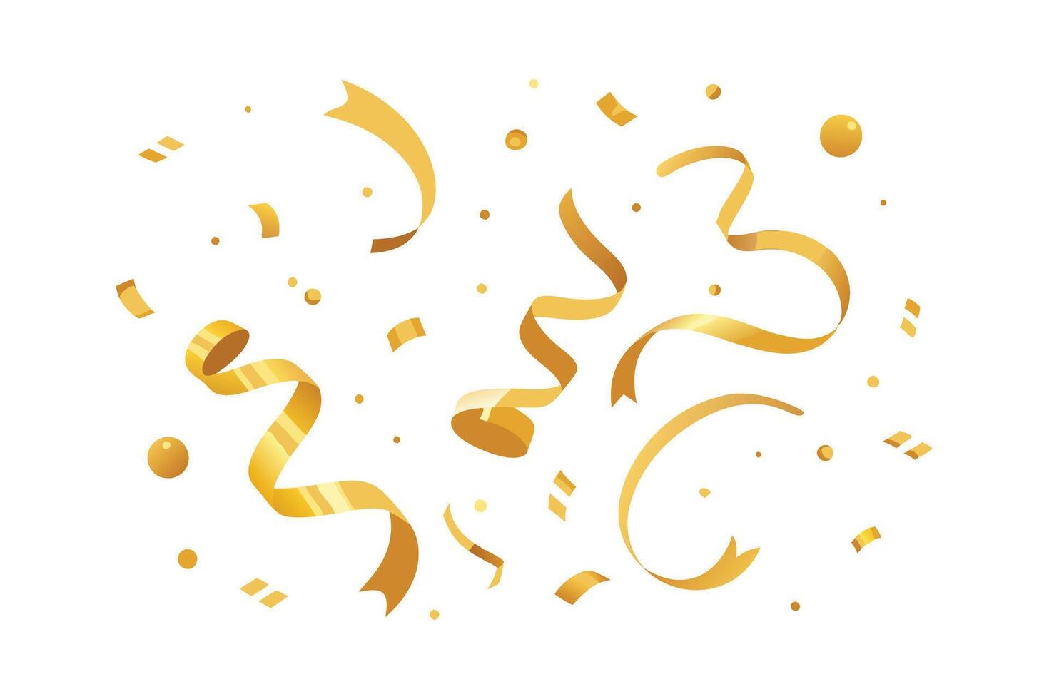 Shimmering Gold Confetti Falling Glitter for Festive Celebration and Elegant Holiday Party Decor vector