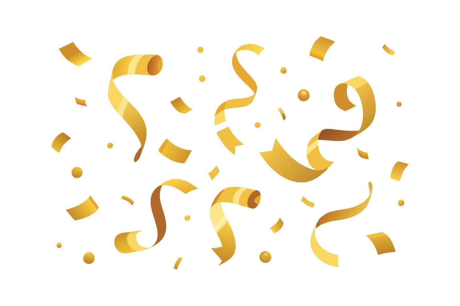 Gold Confetti - Falling Glitter and Shimmering Foil Design for Festive Celebration and Elegant Holiday Decor vector