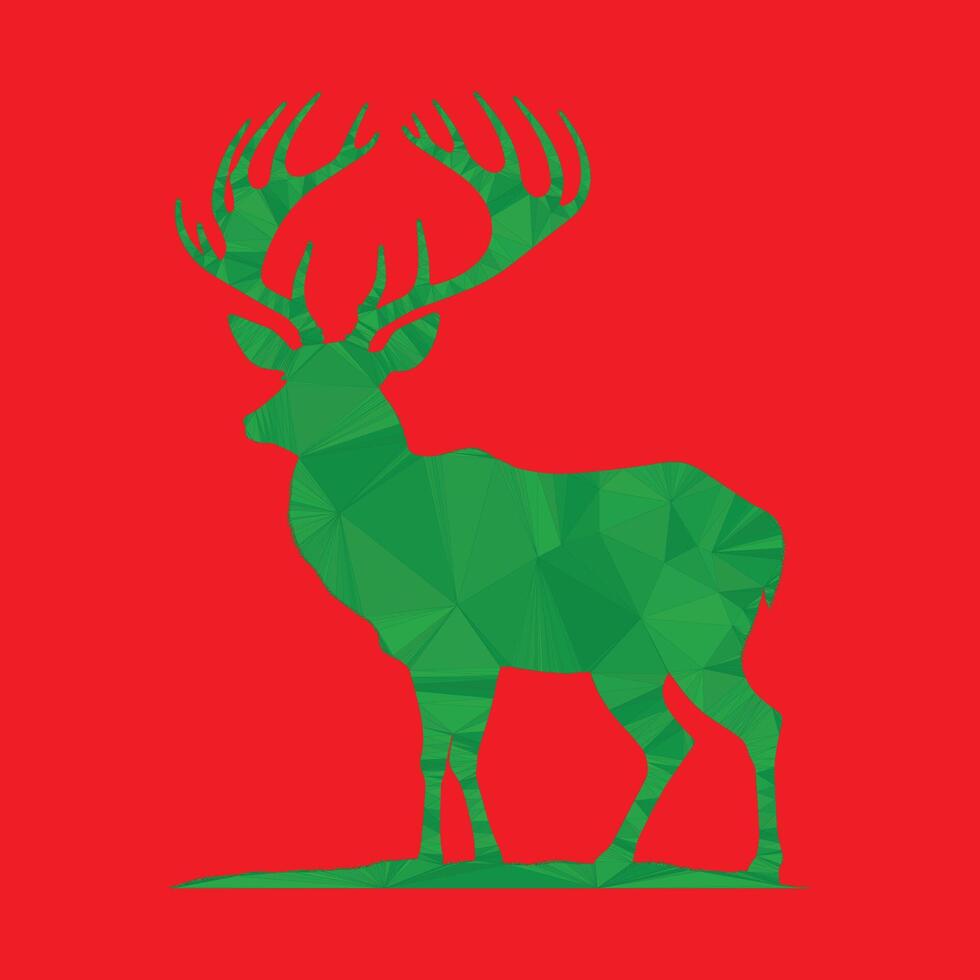 Deer Silhouette Polygonal Illustration vector