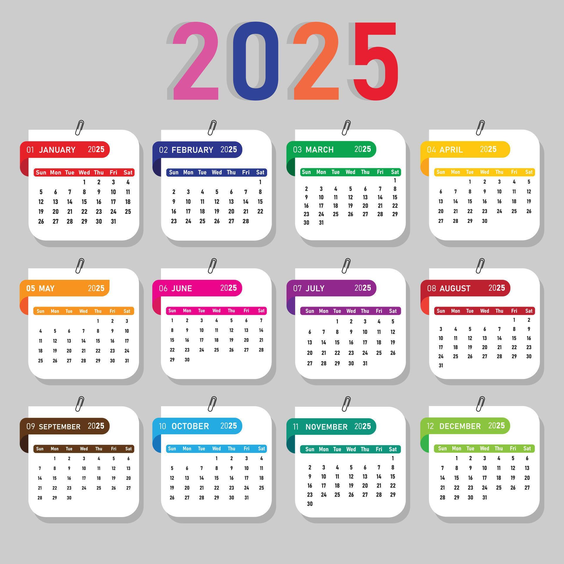 Desk Calendar 2025 template design, Office Calendar 2025, template for