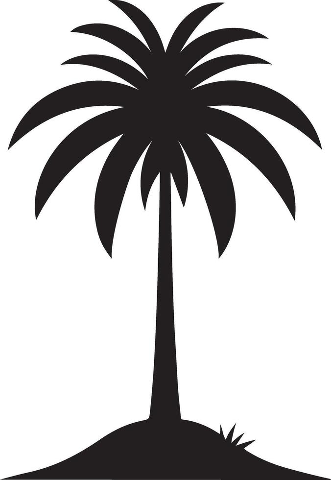 palm tree silhouette art perfect for creating tropical-inspired designs and backgrounds. vector