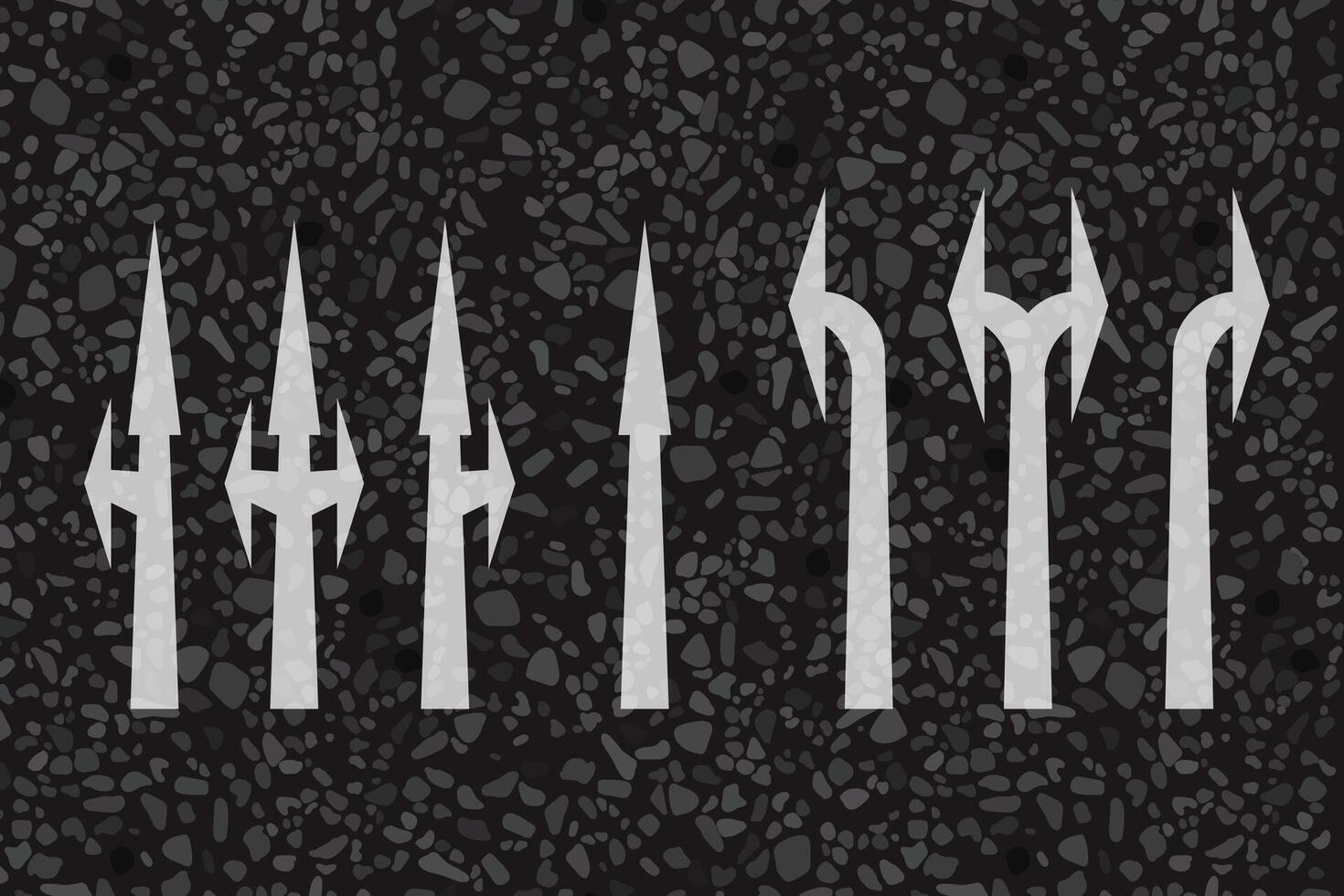 Horizontal road markings, directional arrows. Traffic laws, roadway signs top view. vector