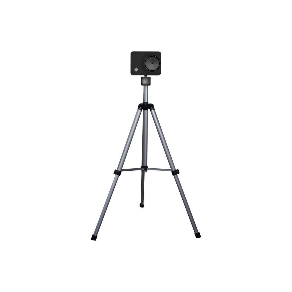 Action camera on a tripod. Equipment for 4k . vector