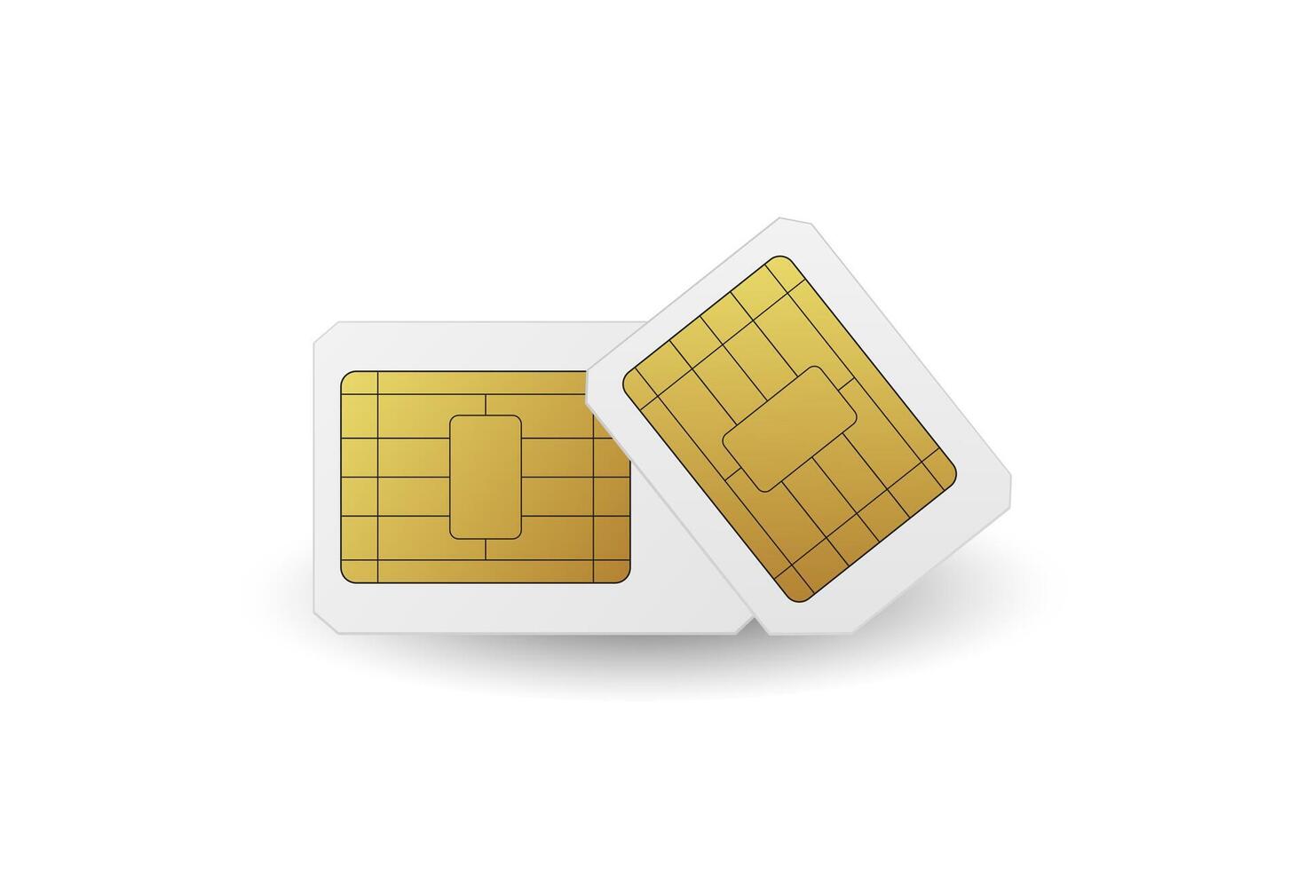 Standard SIM cards. Mobile networks technology. vector