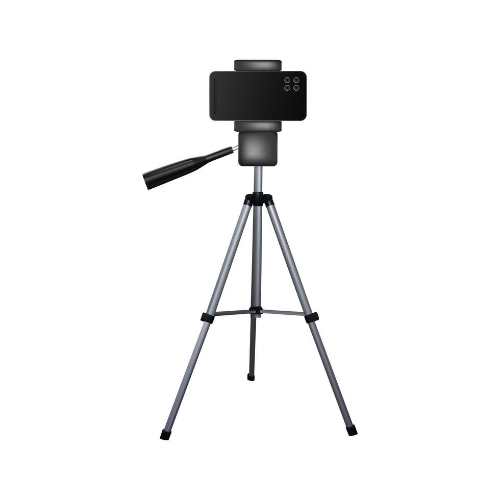 A tripod for a smartphone. Photo and equipment. vector