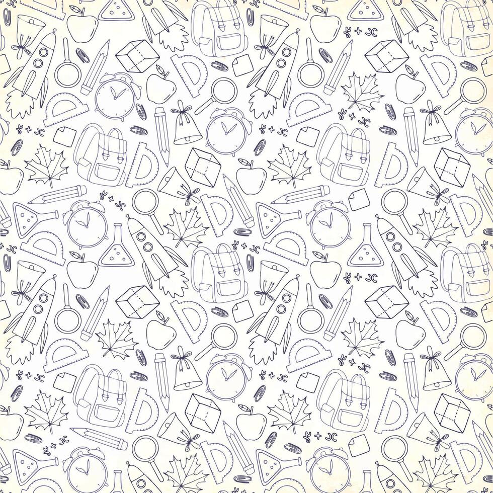 science themed pattern on white background vector