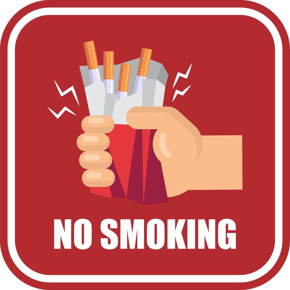 a no smoking sign with a red background vector